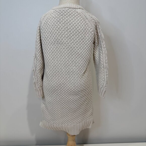 Gap Kids Cable Knit Cream Sweater Dress Size 4 - Picture 4 of 5